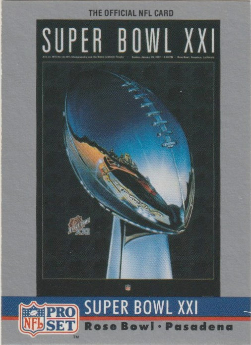 NFL 1990 ProSet Theme Art - No 21 - Super Bowl XXI