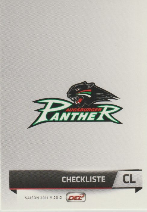 DEL 2011 / 12 CityPress - No 403 - Checkliste Augsburger Panther