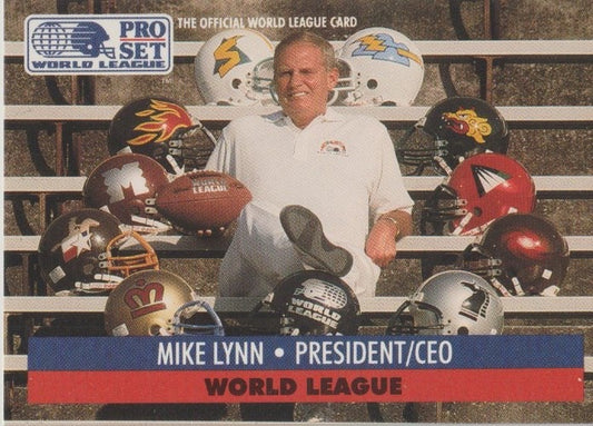 NFL 1991 ProSet WLAF Inserts - No 1 - Mike Lynn