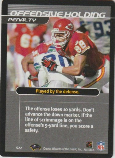 NFL 2001 Showdown 1st Edition Strategy - No S22 - Tony Gonzalez