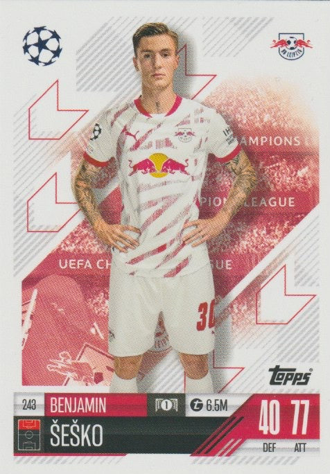 Soccer 2024-25 Match Attax UEFA Champions League - No 243 - Benjamin Sesko