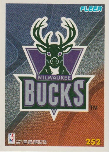 NBA 1994-95 Fleer European - No 252 - Team Logo Milwaukee Bucks