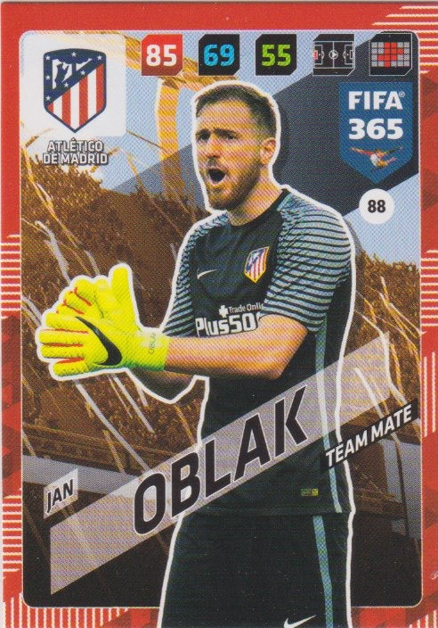 Fussball 2018 Panini FIFA 365 Adrenalyn XL - No 88 - Jan Oblak