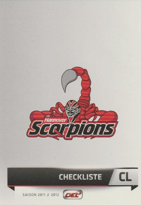 DEL 2011 / 12 CityPress - No 407 - Checkliste Hannover Scorpions