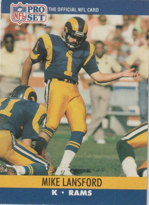 NFL 1990 ProSet - No 552 - Mike Lansford