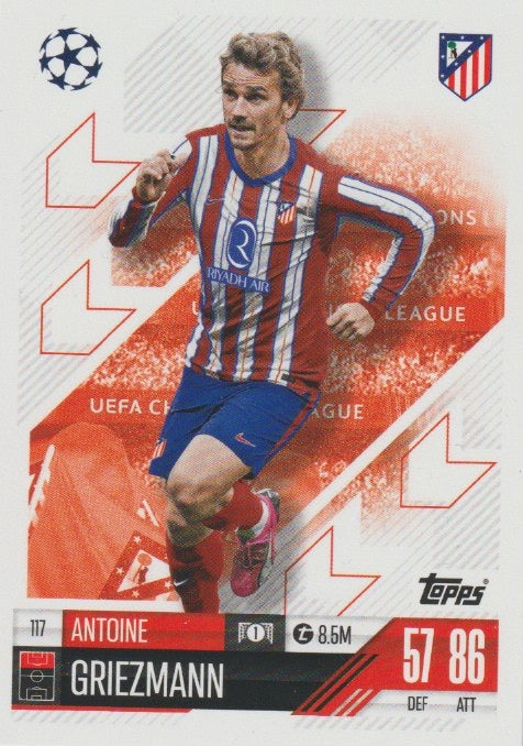 Soccer 2024-25 Match Attax UEFA Champions League - No 117 - Antoine Griezmann