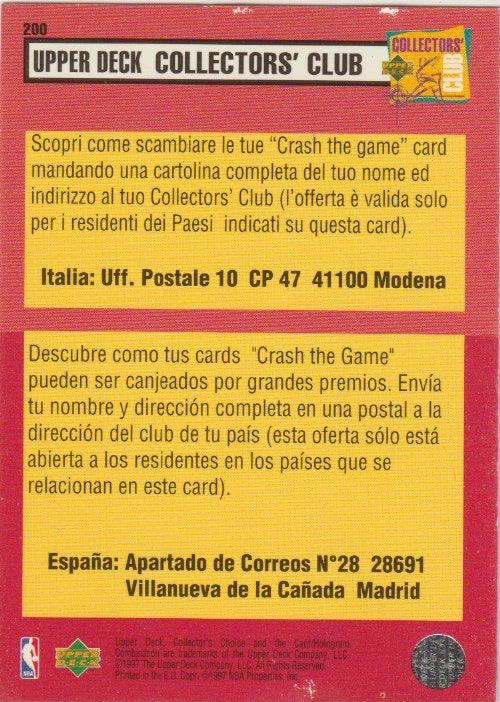 NBA 1997-98 Collector's Choice - No 200 - Checklist No 5
