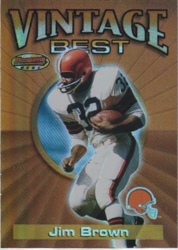 NFL 2001 Bowman's Best Vintage Best - No VB JB - Jim Brown