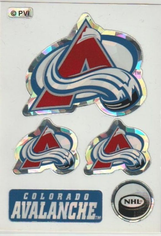 NHL Logo Card Stickers 1990s MACHINE VENDING PVI - Colorado Avalanche