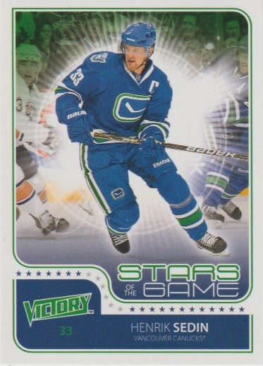 NHL 2011-12 Upper Deck Victory Stars of the Game - No SOG-HS - Henrik Sedin