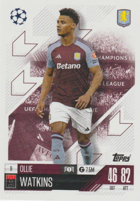 Soccer 2024-25 Match Attax UEFA Champions League - No 9 - Ollie Watkins