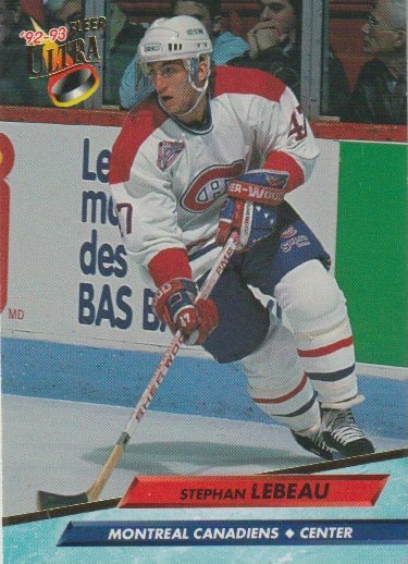 NHL 1992 / 93 Ultra - No 329 - Stephan Lebeau