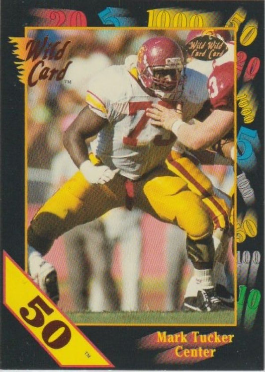 NFL 1991 Wild Card Draft 50 Stripe - No 110 - Mark Tucker