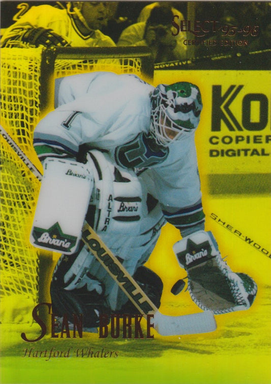 NHL 1995 / 96 Select Certified Mirror Gold - No 100 - Sean Burke