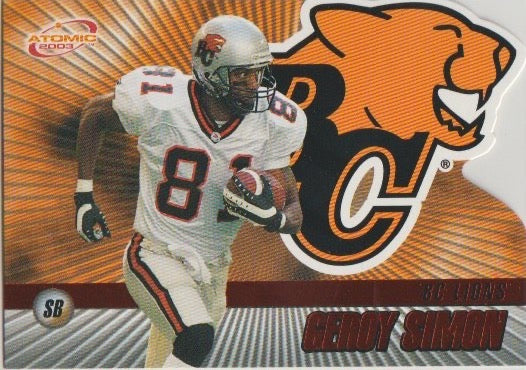 NFL 2003 Atomic CFL Red - No 9 - Geroy Simon