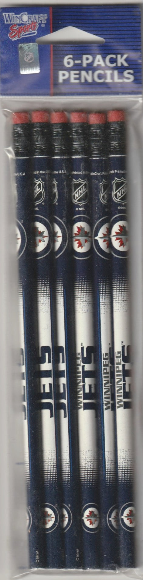 NHL pencil set of 6 pieces - Winnipeg Jets