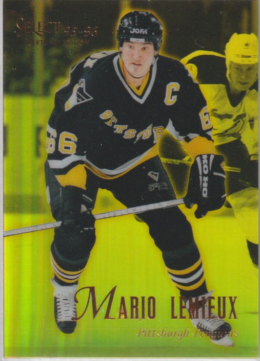 NHL 1995 / 96 Select Certified Mirror Gold - No 1 - Mario Lemieux