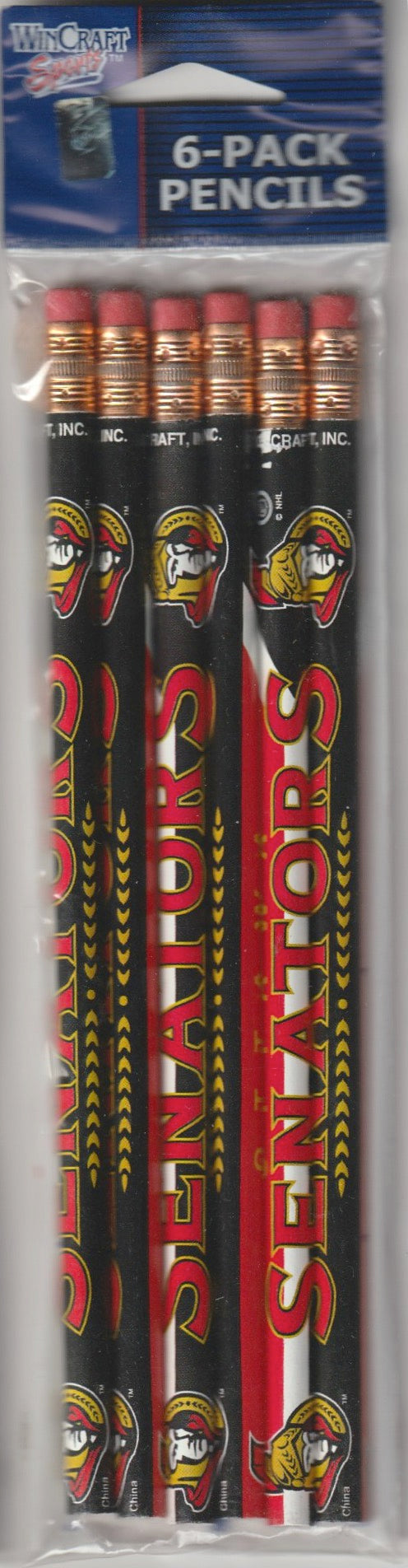 NHL pencil set of 6 pieces - Ottawa Senators