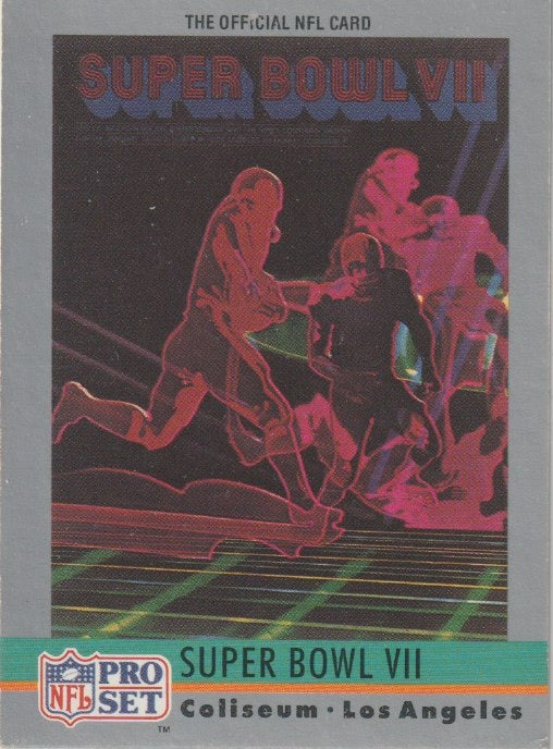 NFL 1990 ProSet Theme Art - No 7 - Super Bowl VII