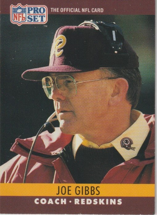 NFL 1990 ProSet - No 333 - Joe Gibbs