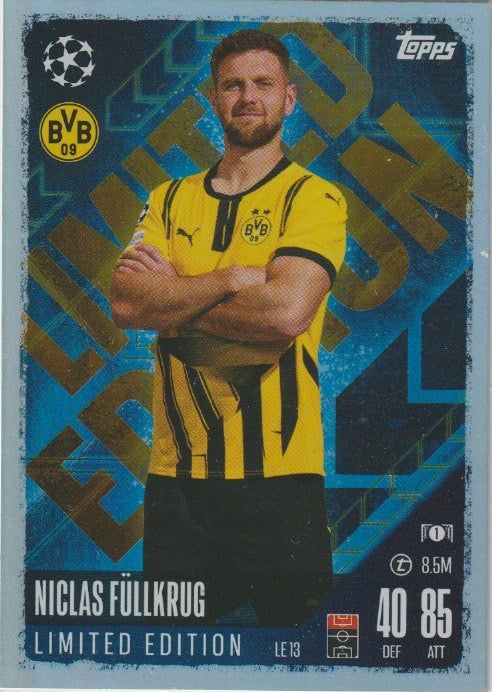 Soccer 2024-25 Match Attax UEFA Champions League Limited Edition - No LE13 - Niclas Füllkrug