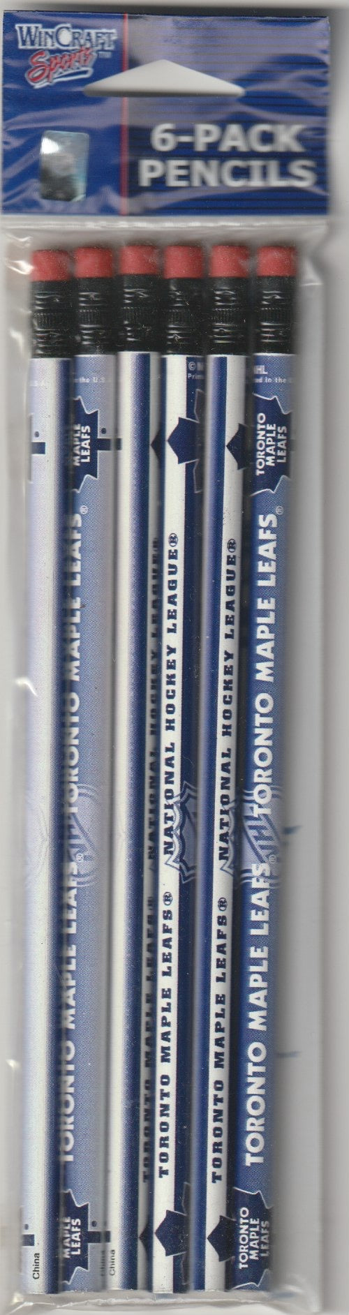 NHL pencil set of 6 pieces - Toronto Maple Leafs