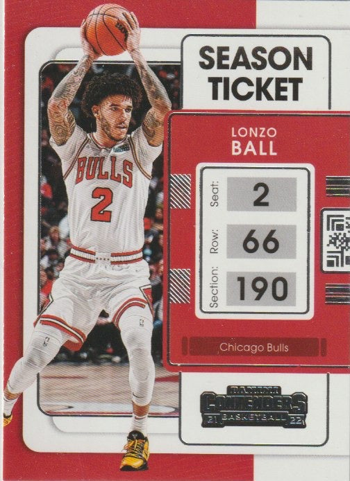 NBA 2021-22 Panini Contenders - No 36 - Lonzo Ball