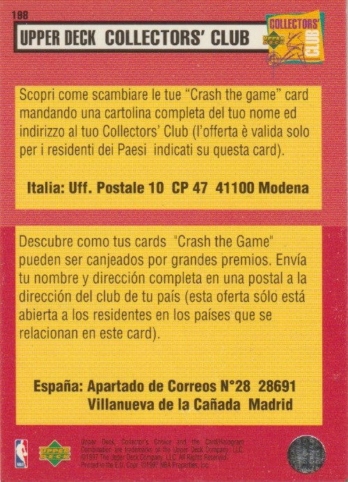 NBA 1997-98 Collector's Choice - No 198 - Checklist No 3