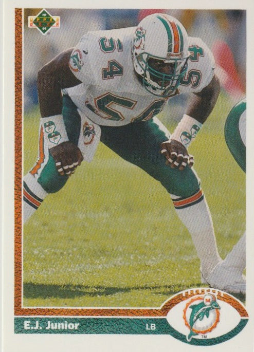 NFL 1991 Upper Deck - No 411 - E.J. Junior