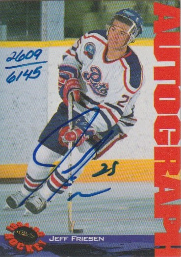 NHL 1994 Classic Autographs - No 10 - Jeff Friesen