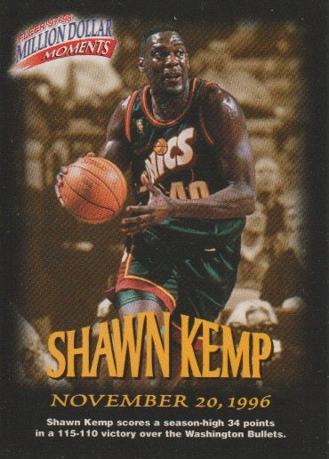 NBA 1997-98 Fleer Million Dollar Moments - No 14 - Shawn Kemp